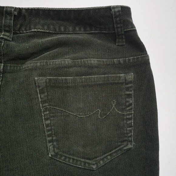 St. John's Bay Stretch Ladies Size 12 Olive Green Straight Legs Corduroy Pants - Picture 9 of 12